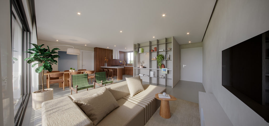 Apartamento Tipo 127m² - Living 2